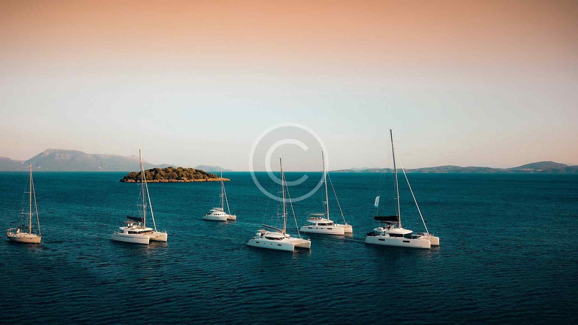 Catamarans in action